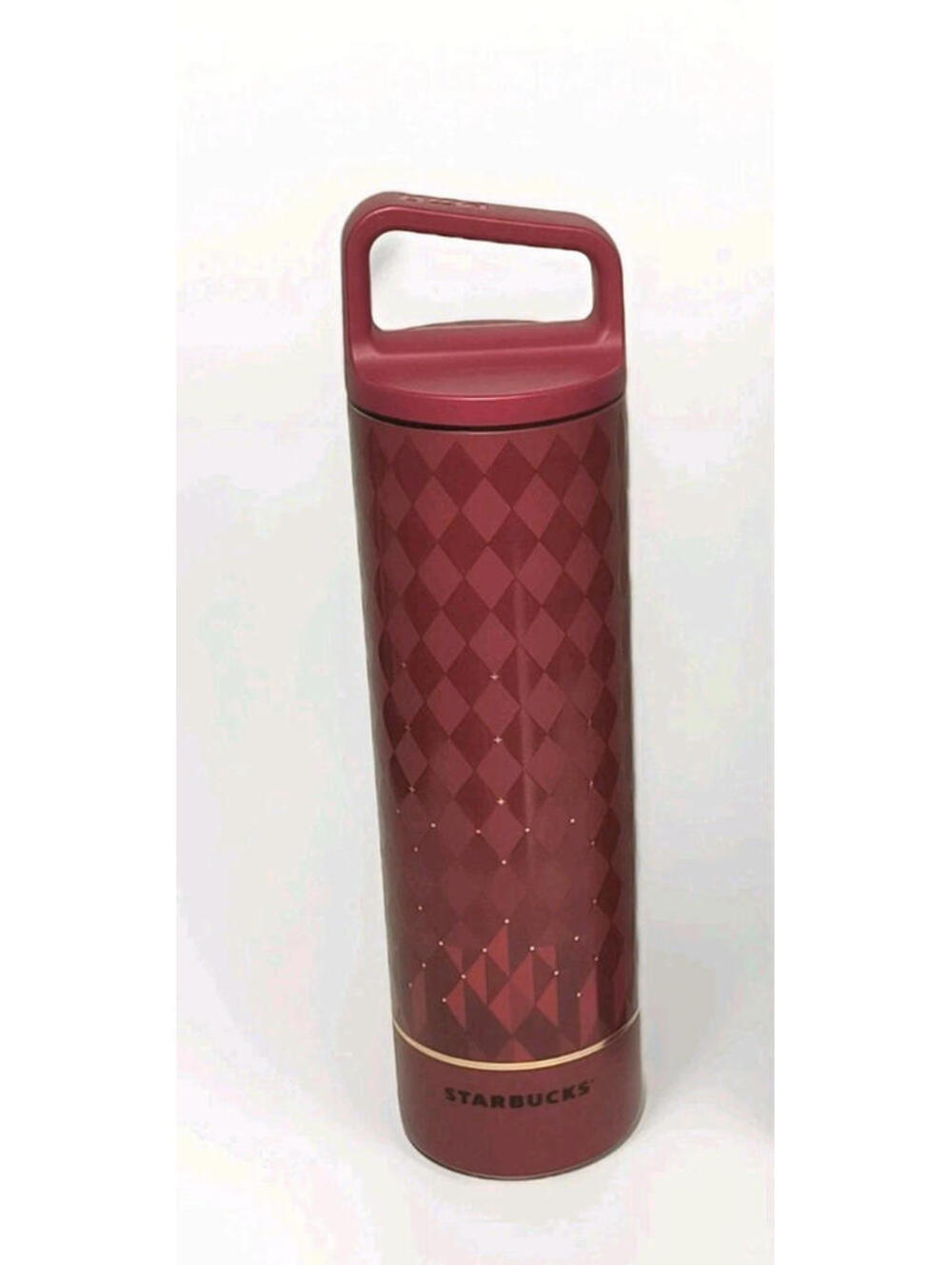 Brand New Starbucks Miir 2025 Holiday Red & Gold Diamond 20oz Tumbler Cup